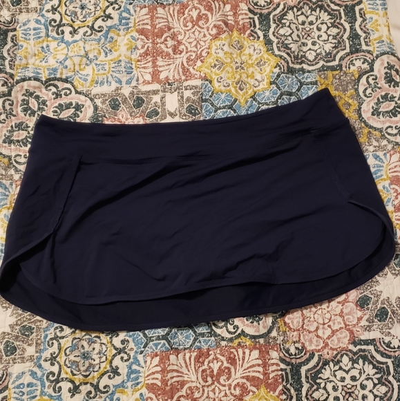 Athleta Tidal Swim skirt XL Dress Blue navy - Picture 2 of 4
